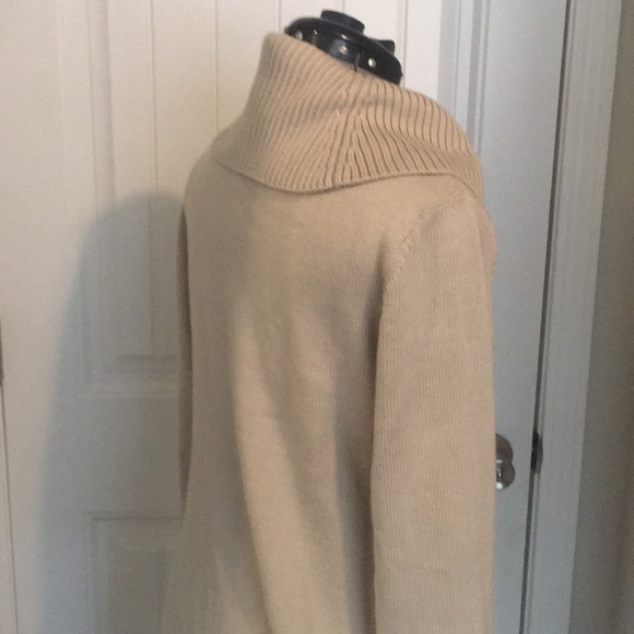 Sz M Tahari Knit Sweater Dress Cream color EUC - Picture 3 of 6